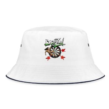 Darts Hero from the Jungle - Bucket Hat - white/navy - Front