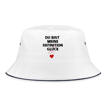 Ich liebe dich - Bucket Hat - Weiß/Navy - Vorne
