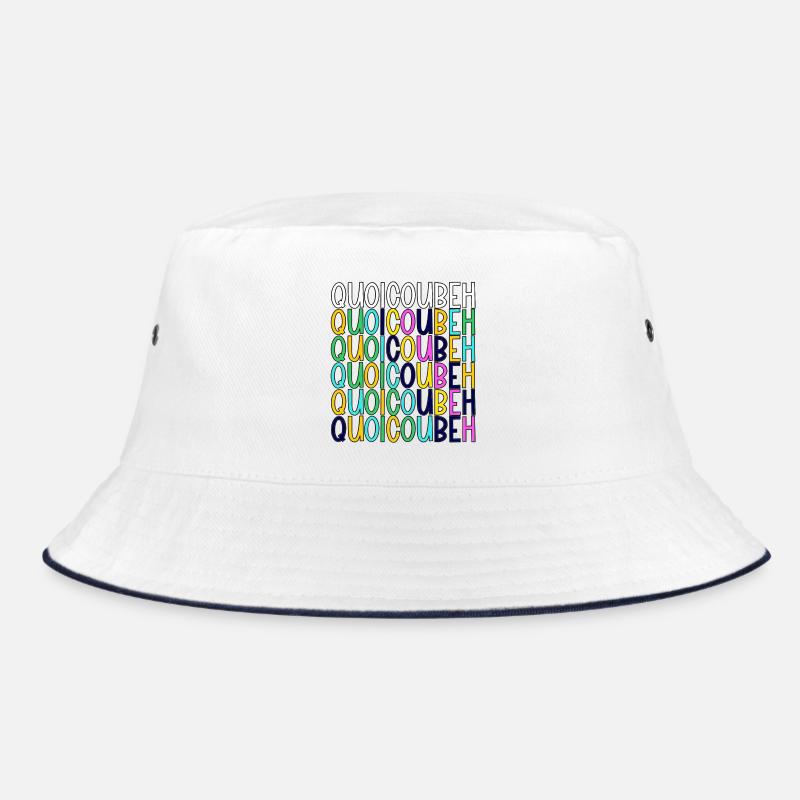 WhatCouBeH Regenbogen-Gitter Bucket Hat