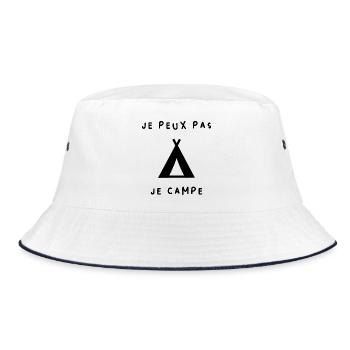 JE PEUX PAS. CAMPING. CAMPER. JE PEUX PAS. HUMOUR. - Bob - blanc/marine - Devant