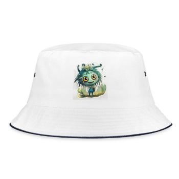 Monsters - Bucket Hat - white/navy - Front