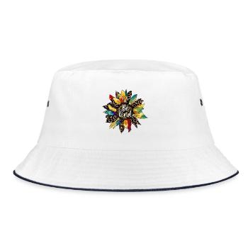 Bee Kind - Bucket Hat - white/navy - Front