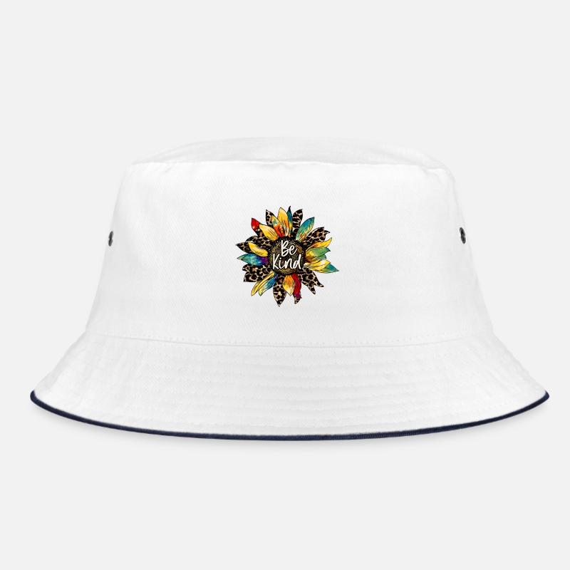 Bee Kind - Bucket Hat - white/navy