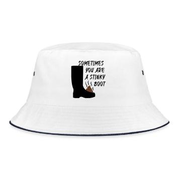 Sometimes you are a stinky boot - Bucket Hat - white/navy - Front