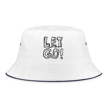 Let go - Bucket Hat - white/navy - Front