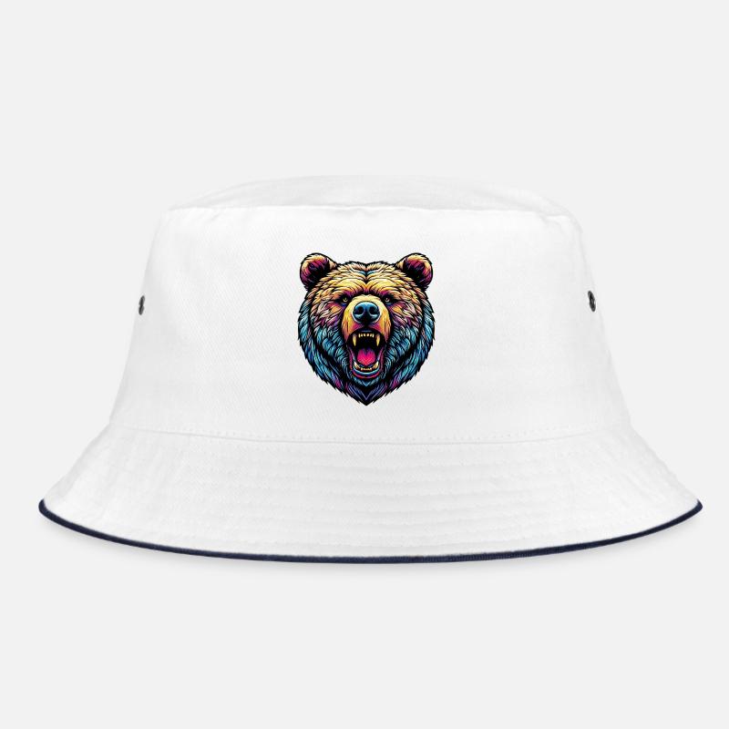 Wütender wilder Bär Bucket Hat