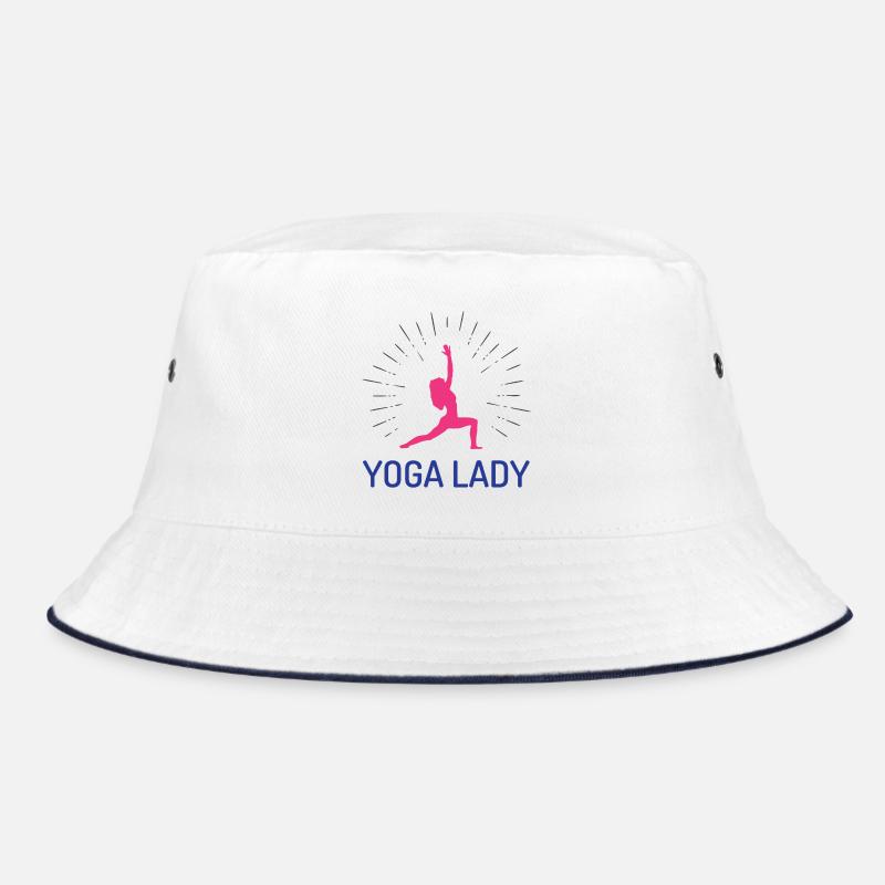 Yoga-Mädchen - Bucket Hat - Weiß/Navy
