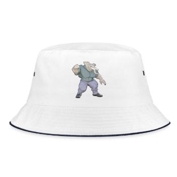 Der menschliche Elefant - Bucket Hat - Weiß/Navy - Vorne