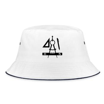 Architect logo - Bucket Hat - white/navy - Front