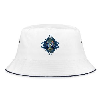Fantasy birds in love - Bucket Hat - white/navy - Front