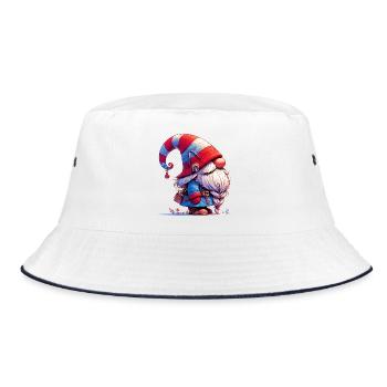 Elfe gobelin gnome - Bob - blanc/marine - Devant