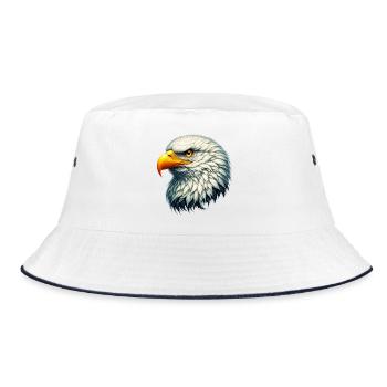 Eagle - Bucket Hat - white/navy - Front