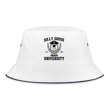Silly Goose University Silly Goose University Meme - Bucket Hat - Weiß/Navy - Vorne