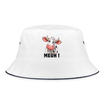 vache, vache laitière, éleveur de vaches - Bob - blanc/marine - Devant