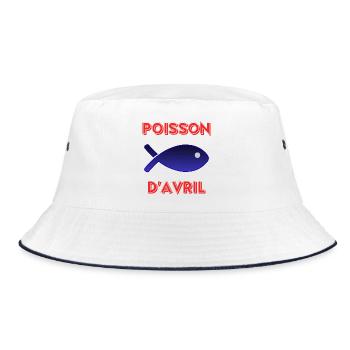 APRIL FOOL - Bucket Hat - white/navy - Front