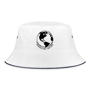 Respecting Nature - Bucket Hat - white/navy - Front
