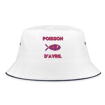 APRIL FOOL - Bucket Hat - white/navy - Front