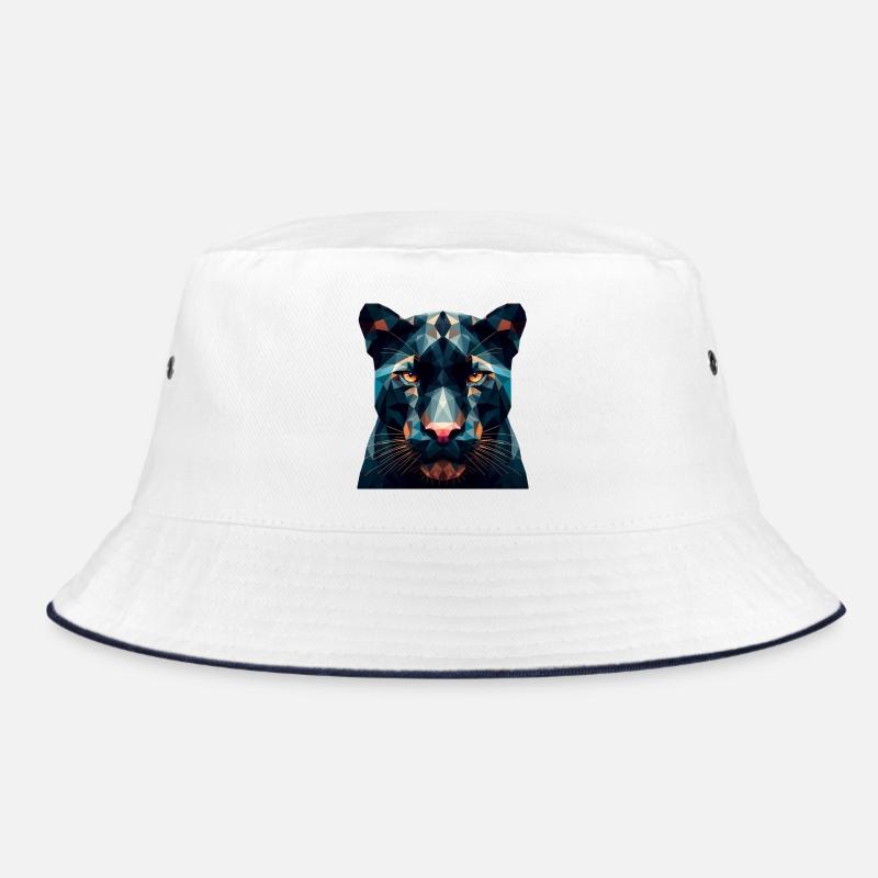 Ein Panther im Polygon-Stil Bucket Hat