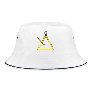 Triangle - Bucket Hat - white/navy - Front