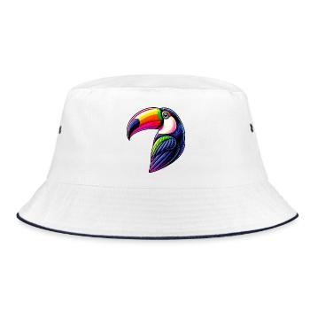 Toucan - Bucket Hat - white/navy - Front