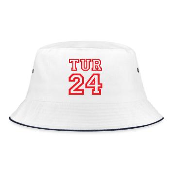 Turkey Türkei Turkiye - Bucket Hat - Weiß/Navy - Vorne