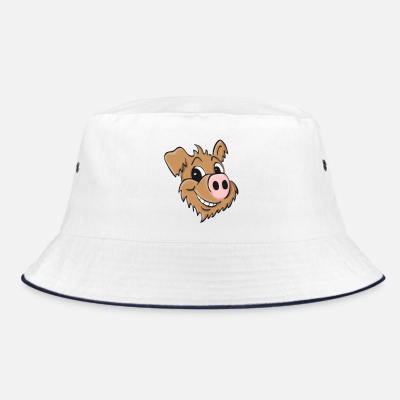 Pig dog - smiling Bucket Hat