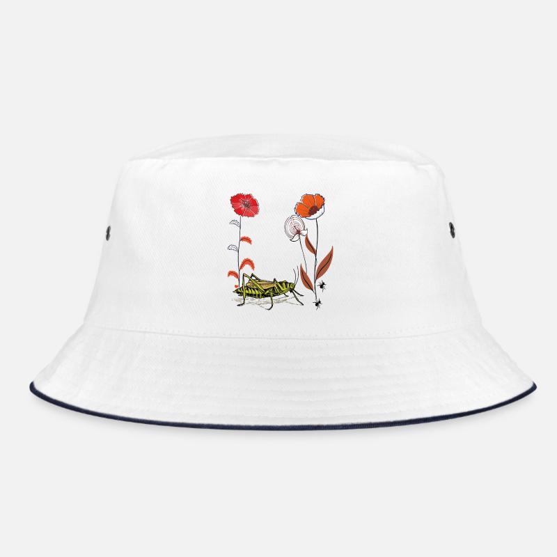 Fleur de jardin avec sauterelle et fourmis Bob