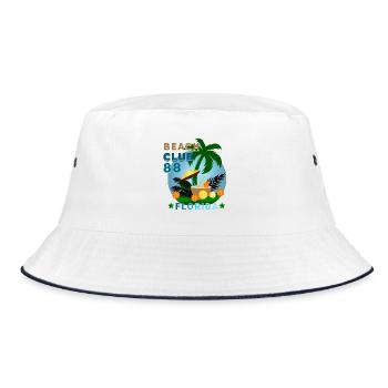 BEACH CLUB florida - Bucket Hat - white/navy - Front