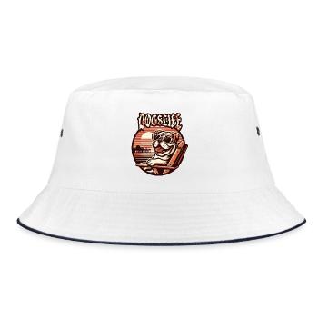 dog Usedom T-Shirt – Ostsee Streetwear Design - Bucket Hat - white/navy - Front