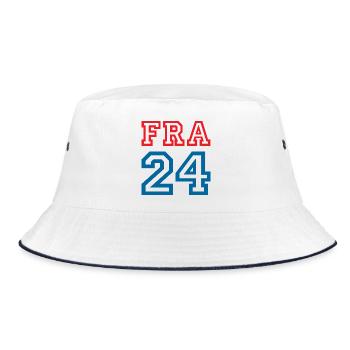 France Frankreich - Bucket Hat - white/navy - Front