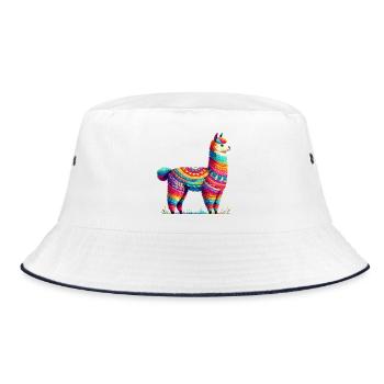 Alpaca - Bucket Hat - white/navy - Front