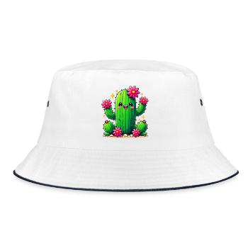 Cactus - Bucket Hat - white/navy - Front