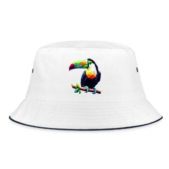 Toucan polygonal - Bob - blanc/marine - Devant