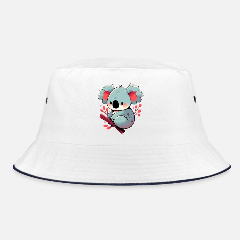 Koala - Bucket Hat - Weiß/Navy