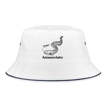 Aaleinunterhalter - Bucket Hat - Weiß/Navy - Vorne