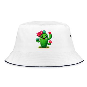 Cactus - Bucket Hat - white/navy - Front
