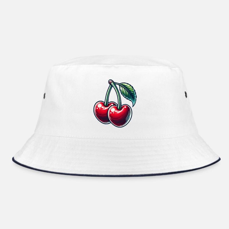 Kirschen in Herzform: Liebe in perfekter Form Bucket Hat