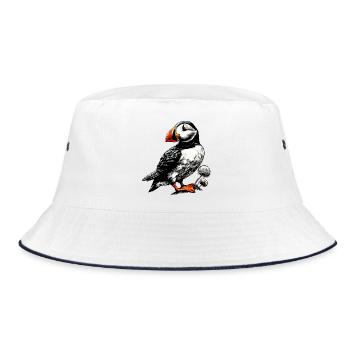 Puffin - Bucket Hat - white/navy - Front