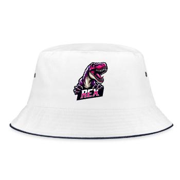 Dino Rex - Bucket Hat - Weiß/Navy - Vorne