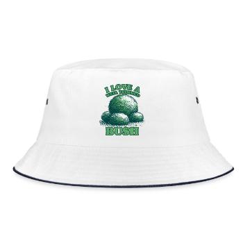 I Love A Well Trimmed Bush - Bucket Hat - white/navy - Front