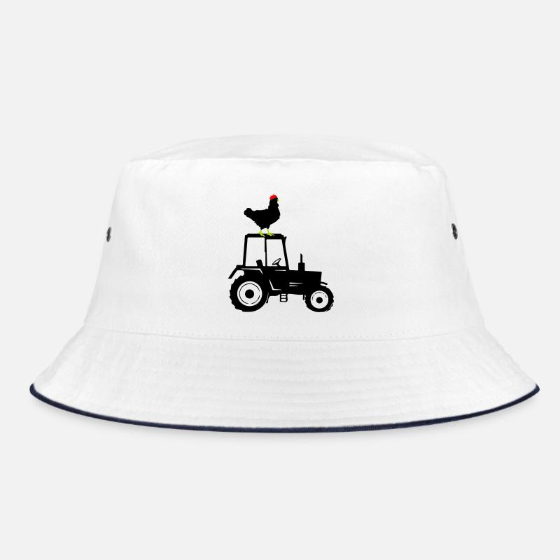 hahn silhouette traktor Bucket Hat