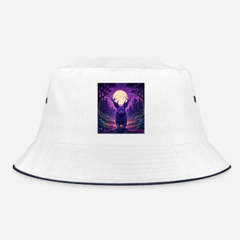 Mondlicht-Reh im Neonwald Bucket Hat