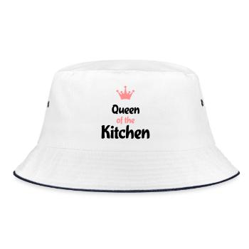Tablier de cuisine pour votre dîner - Bob - blanc/marine - Devant