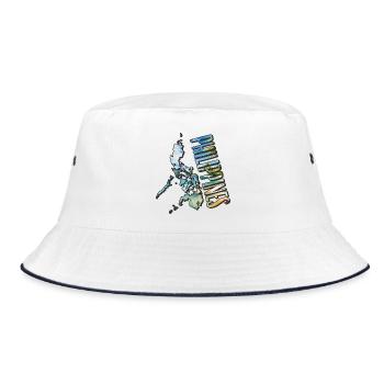 Watercolor Map Philippines - Bucket Hat - white/navy - Front