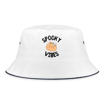 Halloween Spooky - Bucket Hat - Weiß/Navy - Vorne