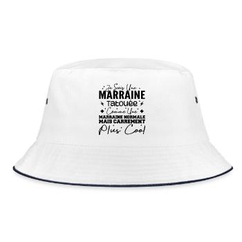 Marraine Tatouée Comme Une Marraine Normale - Bob - blanc/marine - Devant
