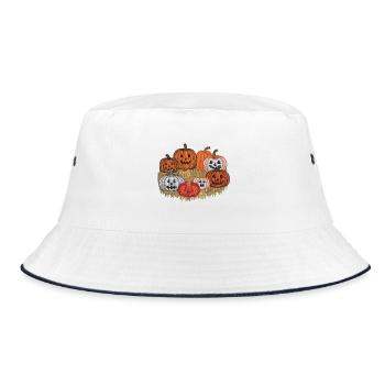 Beaded Halloween - Bucket Hat - white/navy - Front