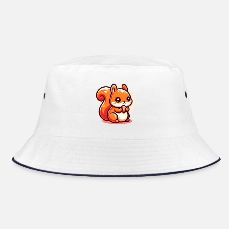 Süßes Eichhörnchen frisst einen Samen Bucket Hat
