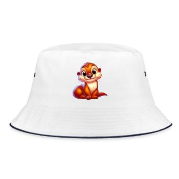 Otter - Bucket Hat - Weiß/Navy - Vorne