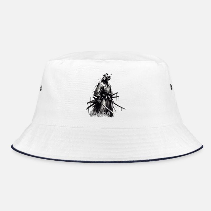 Samurai - Bucket Hat - white/navy